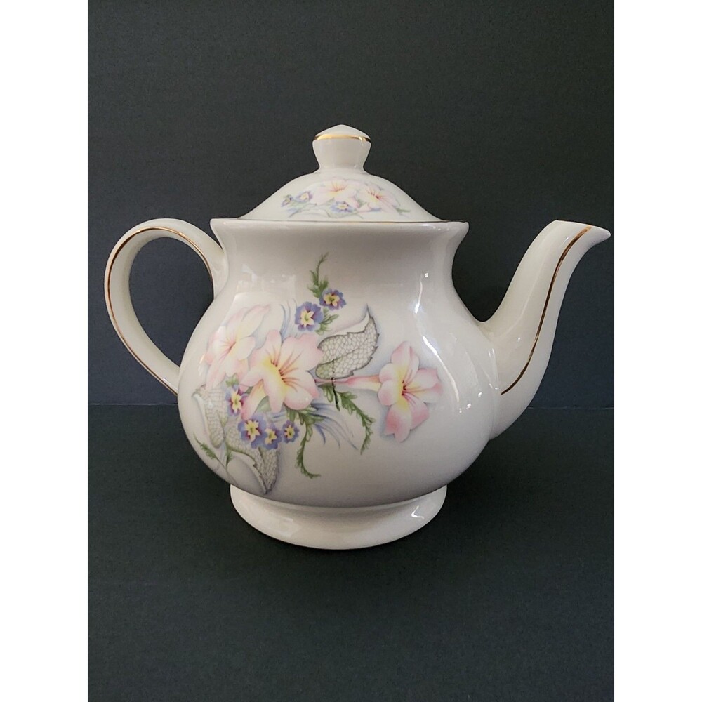 Vintage Windsor Teapot Floral Pattern With A Small Chip In The Lid